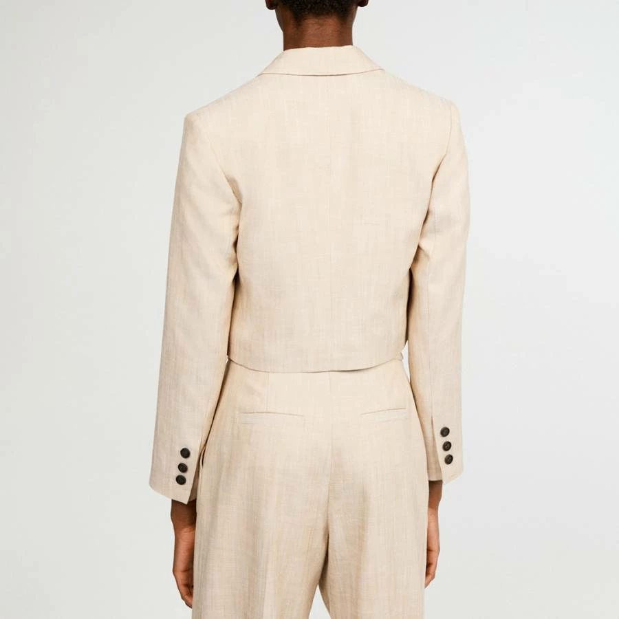 CLAUDIE PIERLOT Beige Veille Suit Blazer 4 CLAUDIE PIERLOT Beige Veille Suit Blazer - Image 2