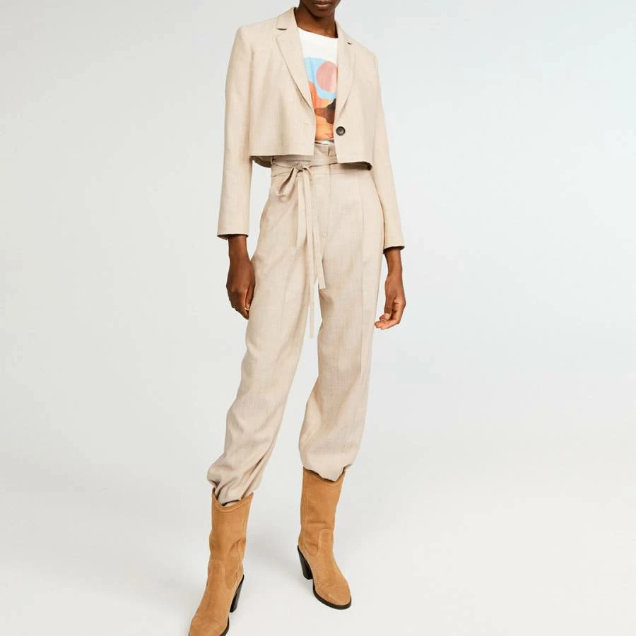 CLAUDIE PIERLOT Beige Veille Suit Blazer 5 CLAUDIE PIERLOT Beige Veille Suit Blazer - Image 3