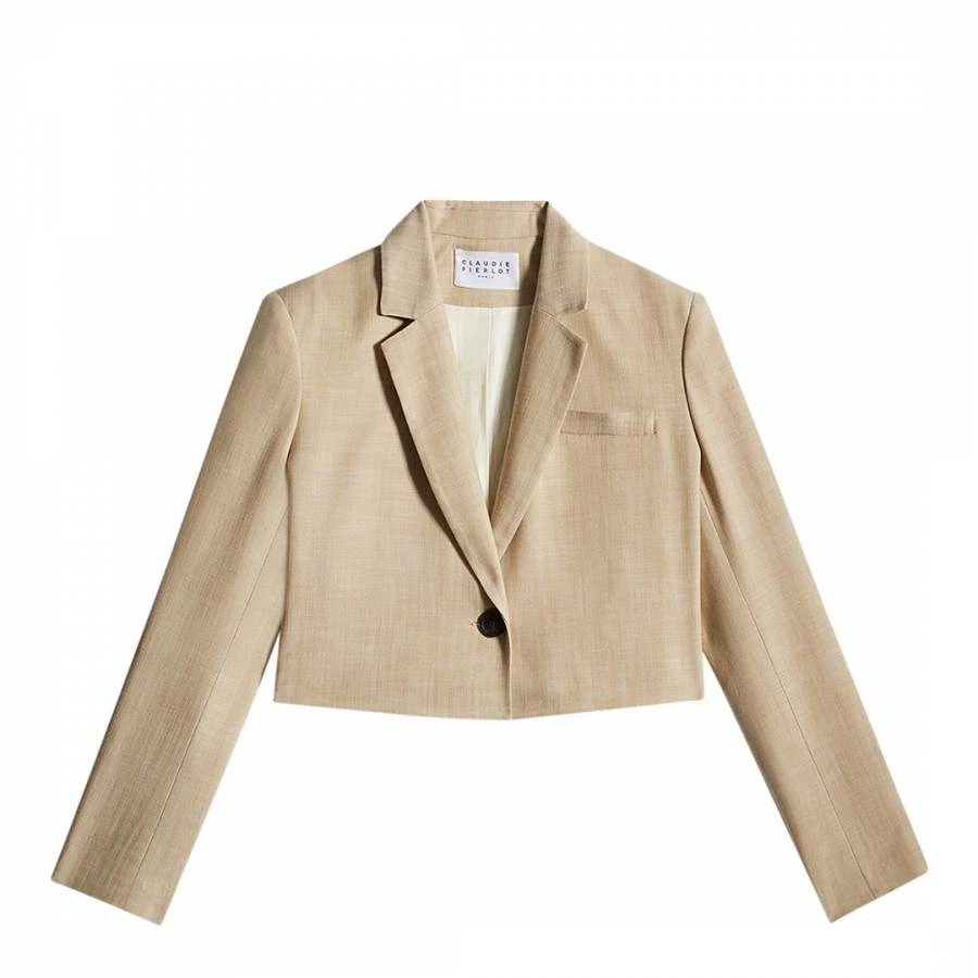 CLAUDIE PIERLOT Beige Veille Suit Blazer 6 CLAUDIE PIERLOT Beige Veille Suit Blazer - Image 4