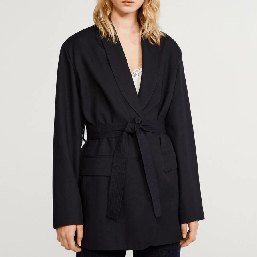 CLAUDIE PIERLOT Navy Voulu Suit Blazer 3 CLAUDIE PIERLOT Navy Voulu Suit Blazer