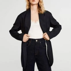 CLAUDIE PIERLOT Navy Voulu Suit Blazer 7 CLAUDIE PIERLOT Navy Voulu Suit Blazer -JacketsSale Sales 17705765 3