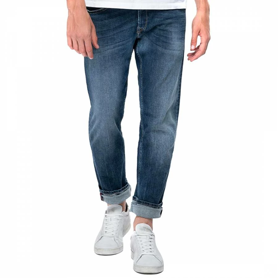 Replay Blue 573 Bio Grover Straight Stretch Jeans 3 Replay Blue 573 Bio Grover Straight Stretch Jeans