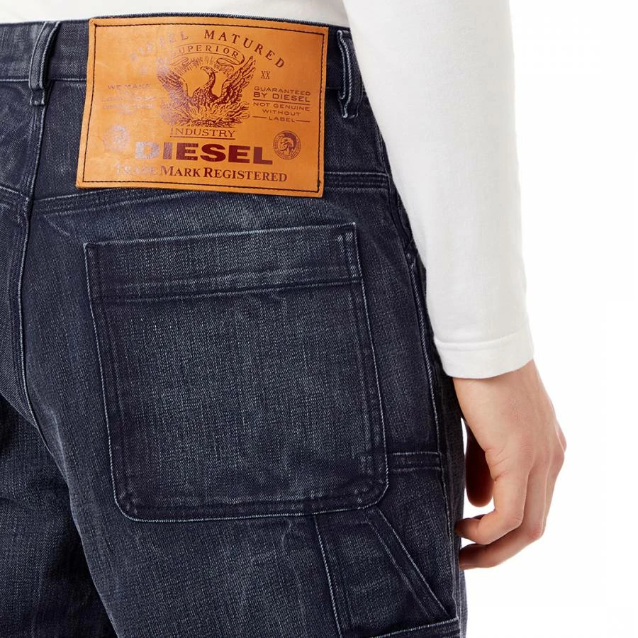 Diesel Washed Indigo D-Franky Wide Jeans 6 Diesel Washed Indigo D-Franky Wide Jeans - Image 4