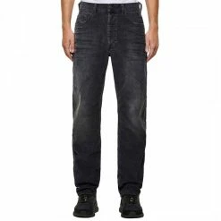 Diesel Black Macs Straight Stretch Jeans