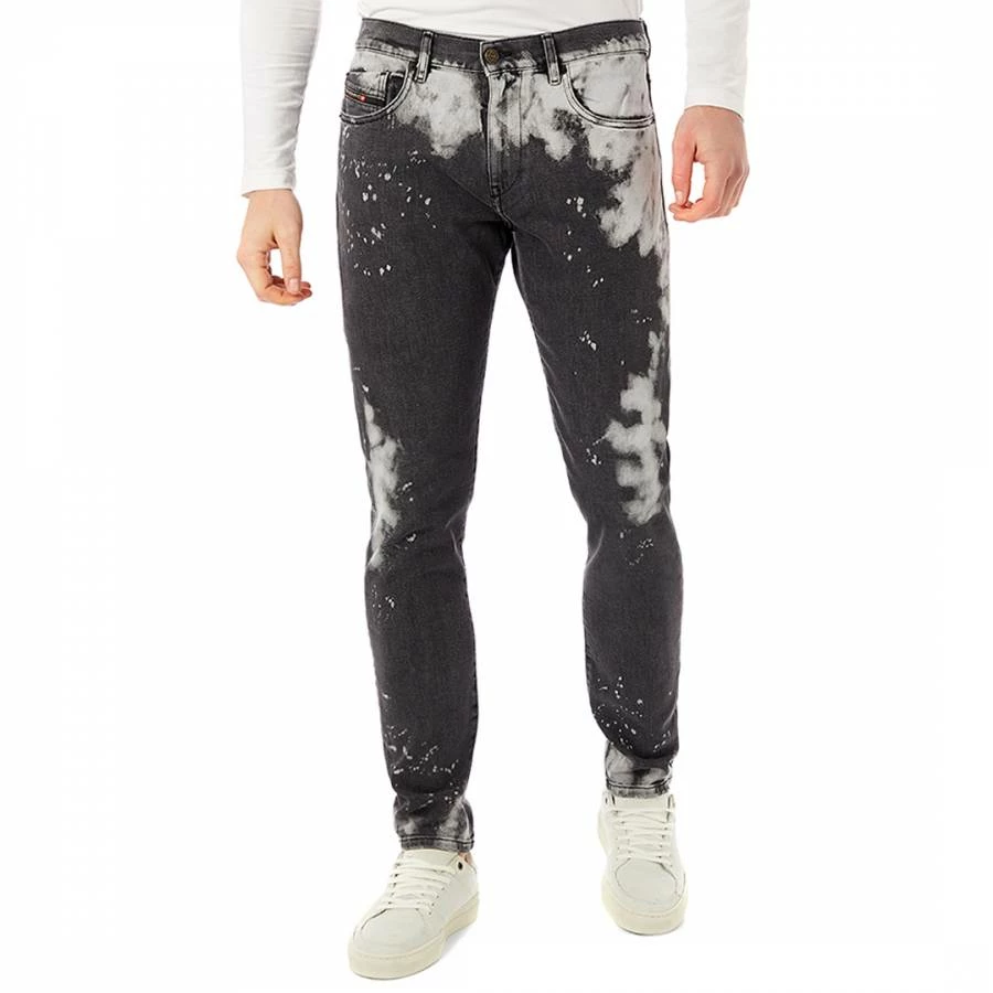 Diesel Black Patched D-Strukt Slim Stretch Jeans 3 Diesel Black Patched D-Strukt Slim Stretch Jeans