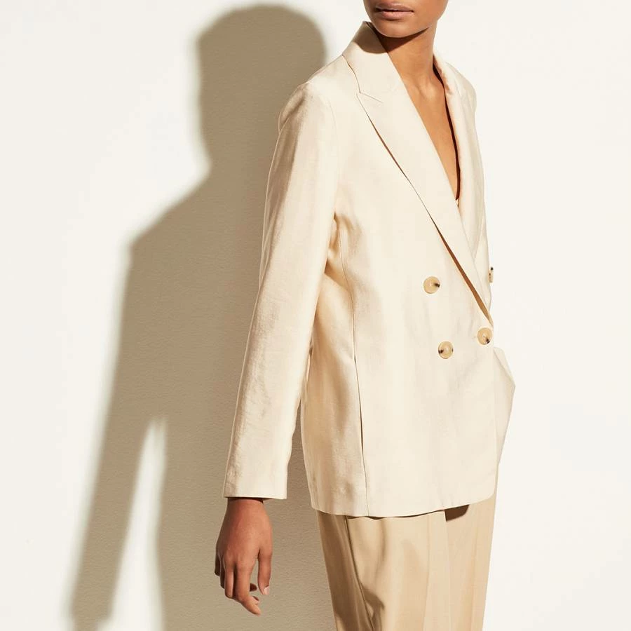Vince Light Beige Double Breasted Blazer 3 Vince Light Beige Double Breasted Blazer