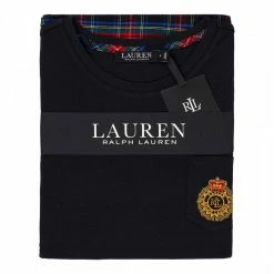Lauren Ralph Lauren Black Brushed Twill Pyjama Set