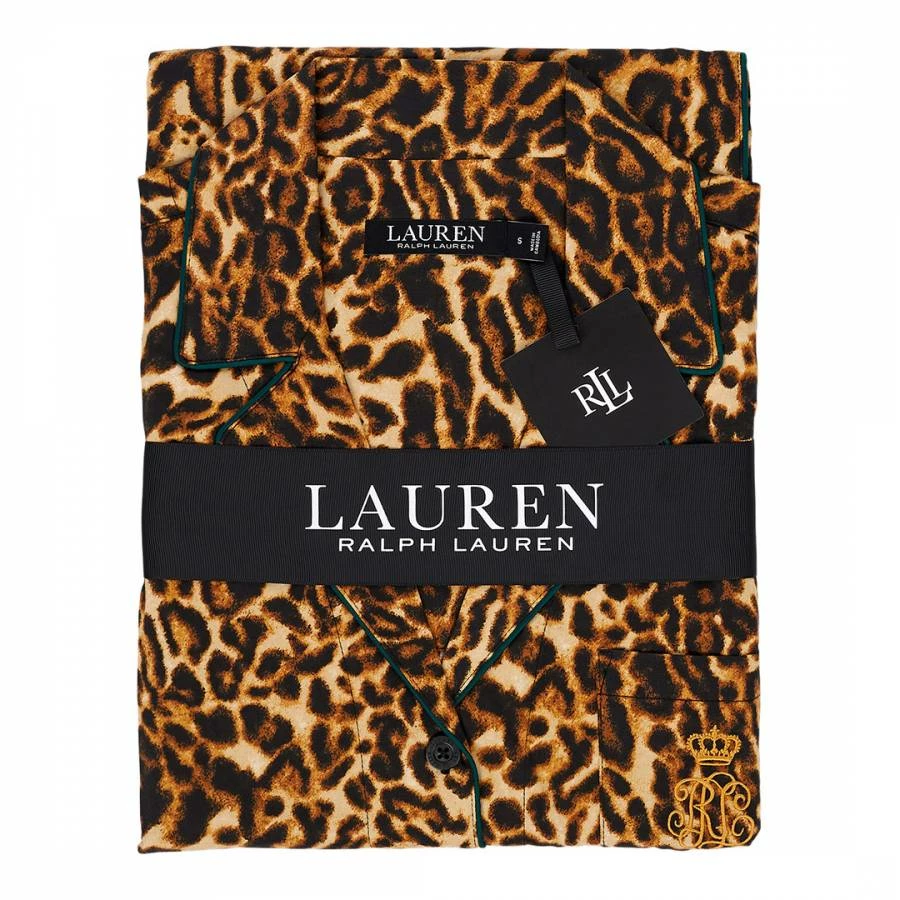 Lauren Ralph Lauren Leopard Brushed Back Sateen Classic Pyjama Set 3 Lauren Ralph Lauren Leopard Brushed Back Sateen Classic Pyjama Set