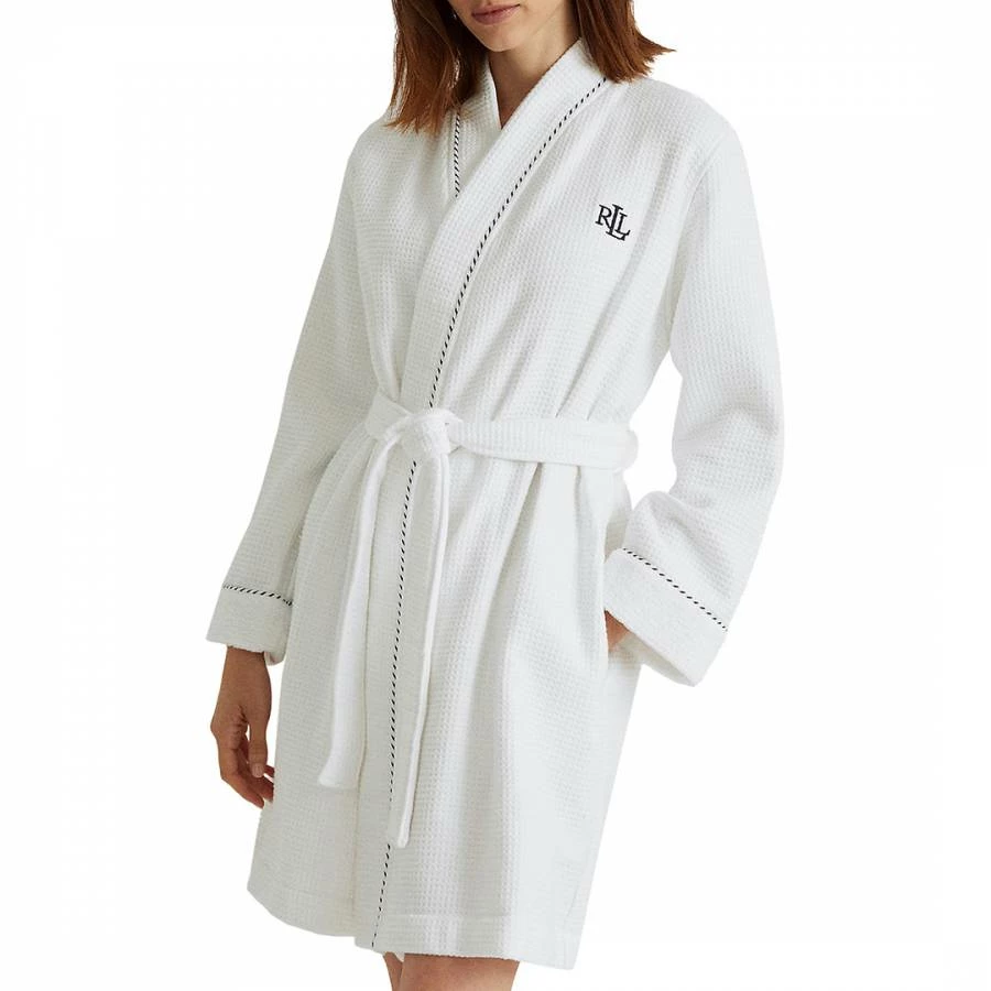 Lauren Ralph Lauren White Waffle Terry Robe 5 Lauren Ralph Lauren White Waffle Terry Robe - Image 3