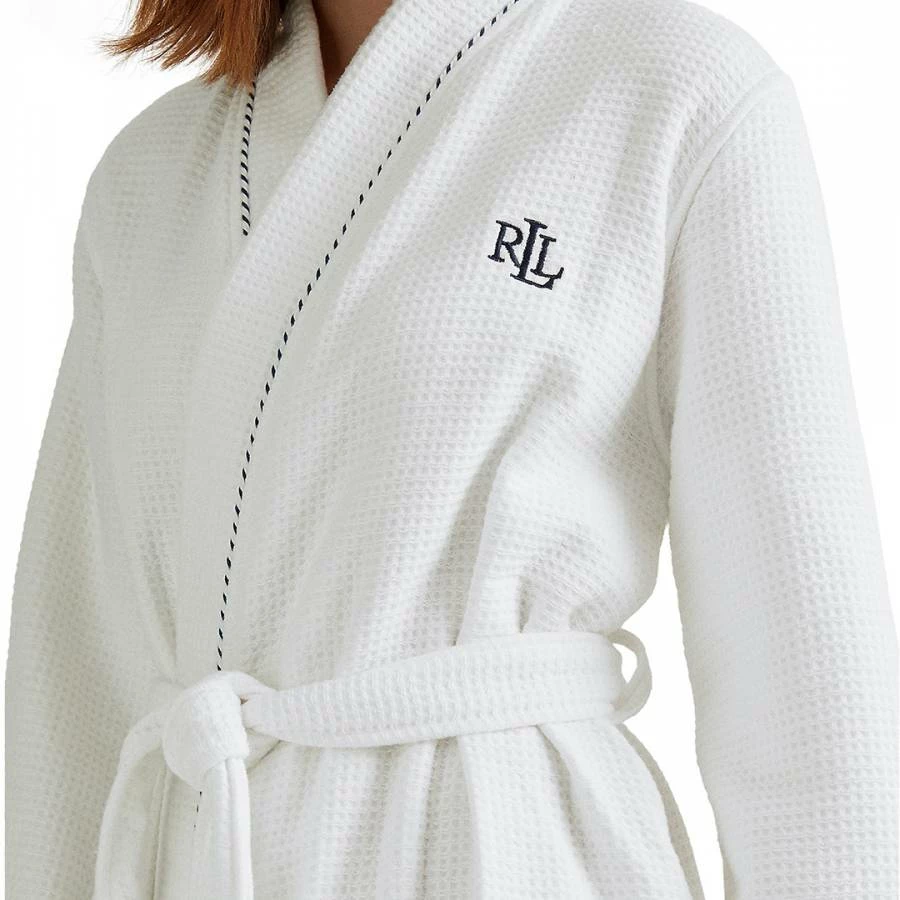 Lauren Ralph Lauren White Waffle Terry Robe 6 Lauren Ralph Lauren White Waffle Terry Robe - Image 4