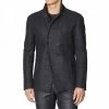 John Varvatos Navy Check Wool Blend Jacket 2 John Varvatos Navy Check Wool Blend Jacket -JacketsSale Sales 17872707 1