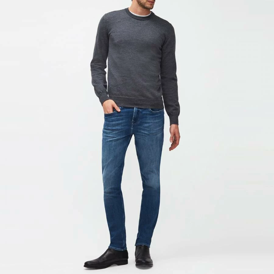 7 For All Mankind Blue Slimmy Tapered Comfort Stretch Jeans 5 7 For All Mankind Blue Slimmy Tapered Comfort Stretch Jeans - Image 3