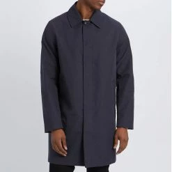 Gianni Feraud Navy Buttoned Mac