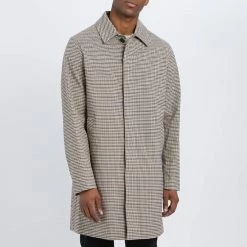 Gianni Feraud Check Buttoned Mac