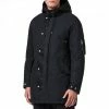 AllSaints Black Flax Cotton Parka Jacket -JacketsSale Sales 17898106 2