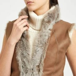 Max And Zac London Beige Long Reversible Shearling Gilet 9 Max And Zac London Beige Long Reversible Shearling Gilet -JacketsSale Sales 17910289 13