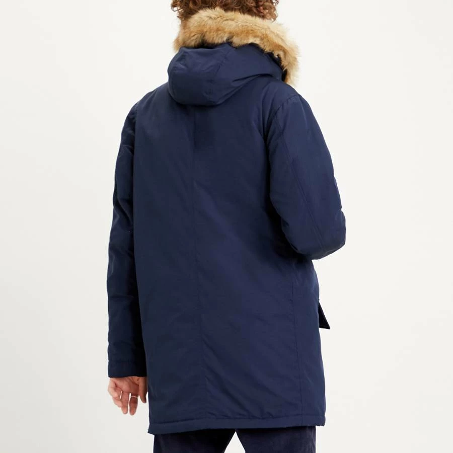 Levi's Blue Longline Cotton Blend Parka Jacket 4 Levi's Blue Longline Cotton Blend Parka Jacket - Image 2