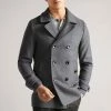 Ted Baker Grey Grilld Wool Peacoat