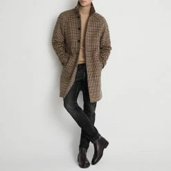 Reiss Brown Check Wool Blend Coat -JacketsSale Sales 17958961 3
