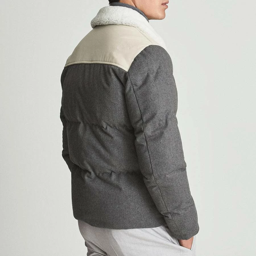 Reiss Grey Ball Quilted Jacket 4 Reiss Grey Ball Quilted Jacket - Image 2