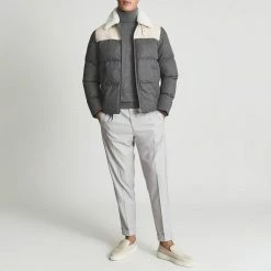 Reiss Grey Ball Quilted Jacket 8 Reiss Grey Ball Quilted Jacket -JacketsSale Sales 17959090 3