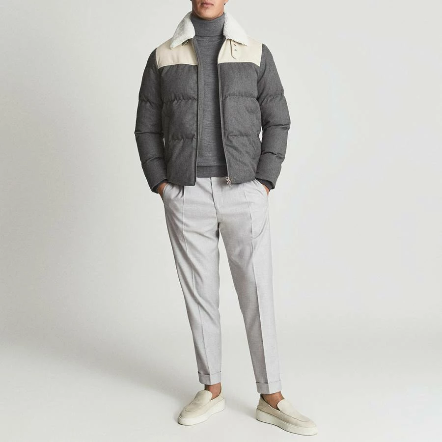 Reiss Grey Ball Quilted Jacket 5 Reiss Grey Ball Quilted Jacket - Image 3