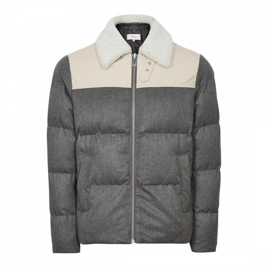 Reiss Grey Ball Quilted Jacket 6 Reiss Grey Ball Quilted Jacket - Image 4
