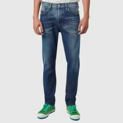 Diesel Blue Distressed D-Fining Slim Stretch Jeans