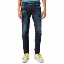 Diesel Dark Blue Shaded Sleenker Slim Stretch Jeans