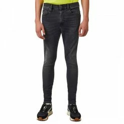 Diesel Washed Black D-Istort Skinny Stretch Jeans