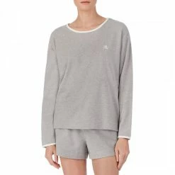 Lauren Ralph Lauren Grey Soft Lounge Knit Short Pyjama Set