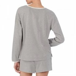 Lauren Ralph Lauren Grey Soft Lounge Knit Short Pyjama Set -JacketsSale Sales 17996009 3