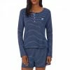 Lauren Ralph Lauren Blue Cotton Rib Henley Short Pyjama Set -JacketsSale Sales 17996021 1