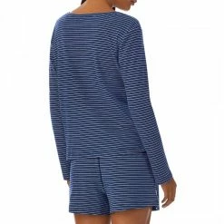 Lauren Ralph Lauren Blue Cotton Rib Henley Short Pyjama Set 8 Lauren Ralph Lauren Blue Cotton Rib Henley Short Pyjama Set -JacketsSale Sales 17996021 3