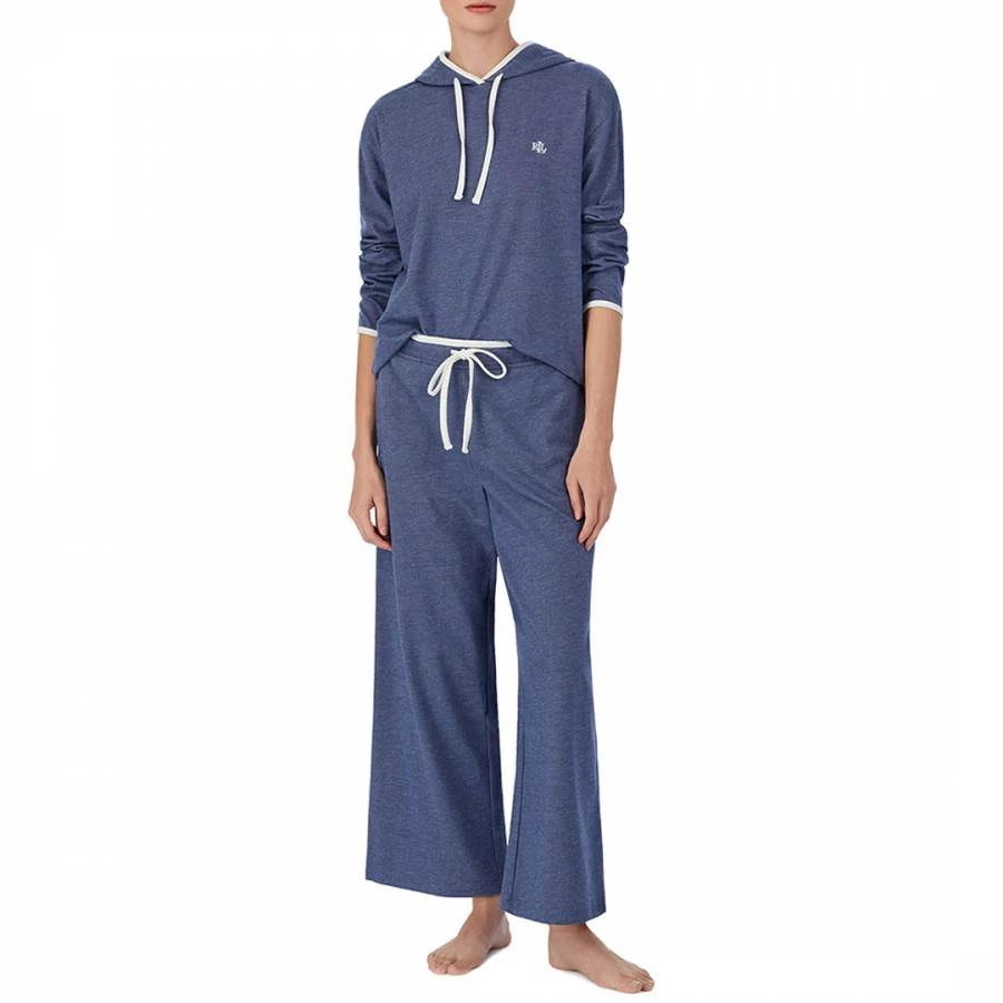 Lauren Ralph Lauren Blue Soft Lounge Knit Hooded Lounge Set 4 Lauren Ralph Lauren Blue Soft Lounge Knit Hooded Lounge Set - Image 2