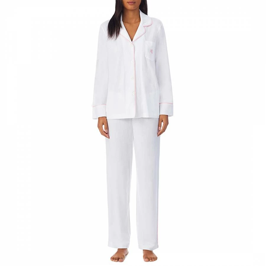 Lauren Ralph Lauren White Notch Collar Pyjama Set 3 Lauren Ralph Lauren White Notch Collar Pyjama Set
