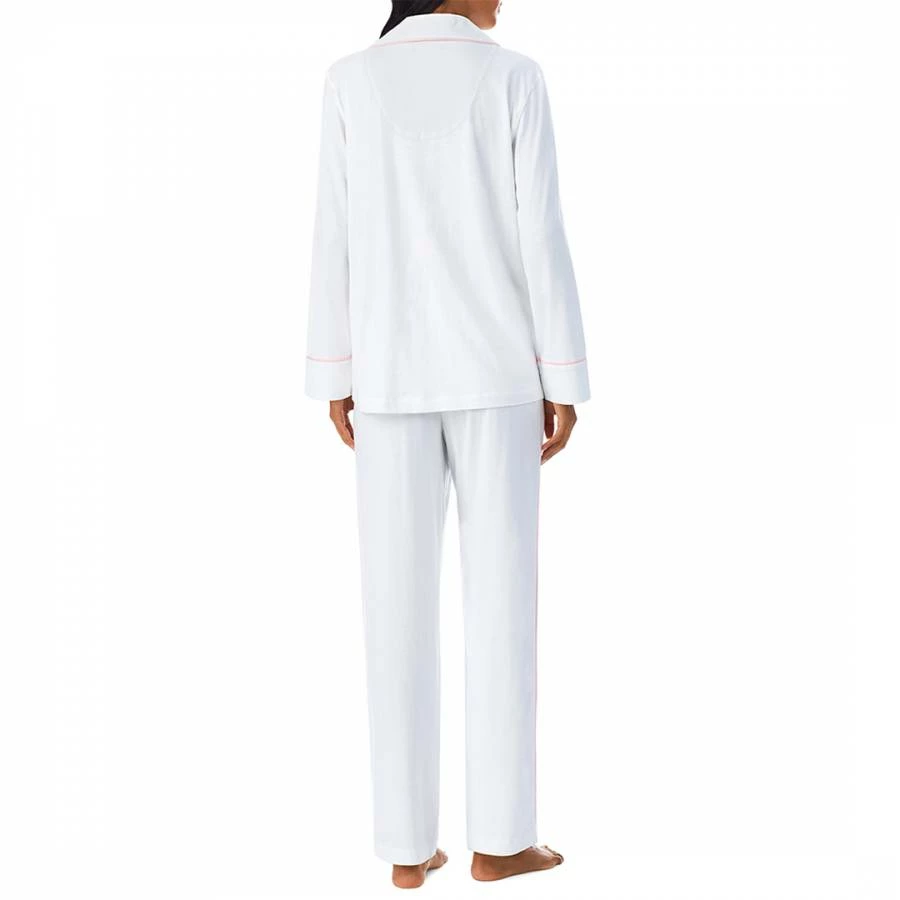 Lauren Ralph Lauren White Notch Collar Pyjama Set 4 Lauren Ralph Lauren White Notch Collar Pyjama Set - Image 2
