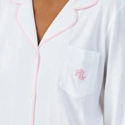 Lauren Ralph Lauren White Notch Collar Pyjama Set 8 Lauren Ralph Lauren White Notch Collar Pyjama Set -JacketsSale Sales 17996064 3