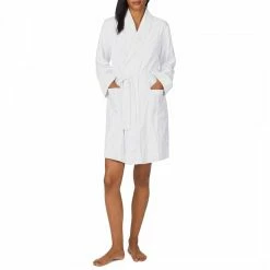 Lauren Ralph Lauren White Shawl Collar Terry Lined Robe