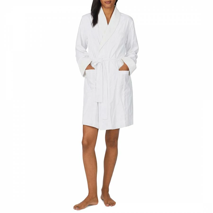 Lauren Ralph Lauren White Shawl Collar Terry Lined Robe 3 Lauren Ralph Lauren White Shawl Collar Terry Lined Robe