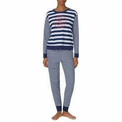 Lauren Ralph Lauren Navy Lounge Crew Neck Jogger Pyjama Set