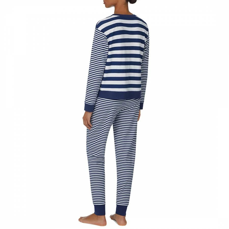 Lauren Ralph Lauren Navy Lounge Crew Neck Jogger Pyjama Set 4 Lauren Ralph Lauren Navy Lounge Crew Neck Jogger Pyjama Set - Image 2