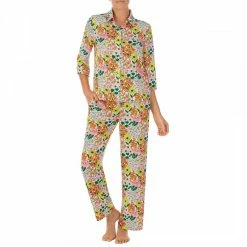 Kate Spade Spring Bounty Charmeuse Long PJ Set