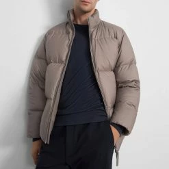 THEORY Beige Fulton Quilted Puffer Jacket