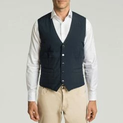 Hackett London Navy Hybrid Waistcoat