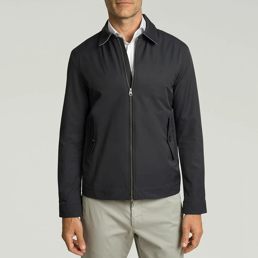 Hackett London Navy Cotton Harrington Jacket 3 Hackett London Navy Cotton Harrington Jacket