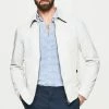 Hackett London Winter White Cotton Blouson Jacket 1 Hackett London Winter White Cotton Blouson Jacket -JacketsSale Sales 18033849 1