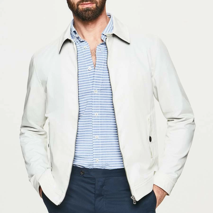 Hackett London Winter White Cotton Blouson Jacket 3 Hackett London Winter White Cotton Blouson Jacket