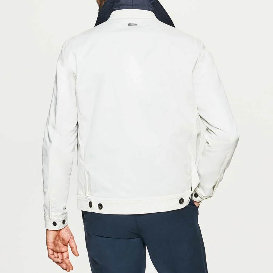 Hackett London Winter White Cotton Blouson Jacket 4 Hackett London Winter White Cotton Blouson Jacket - Image 2