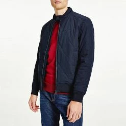 Tommy Hilfiger Navy Quilted Bomber Jacket